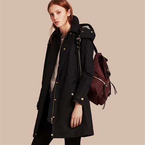 burberry parka black square buttons|Detachable Warmer Cotton Parka in Black .